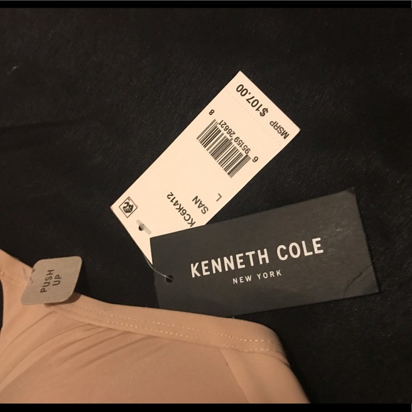 NWT Kenneth Cole Nude Strappy Cut-Out Once Piece - Picture 5 of 5